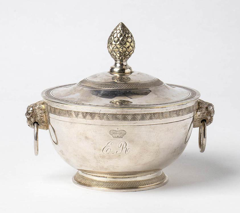 Italian 833/1000 silver sugar bowl ... 