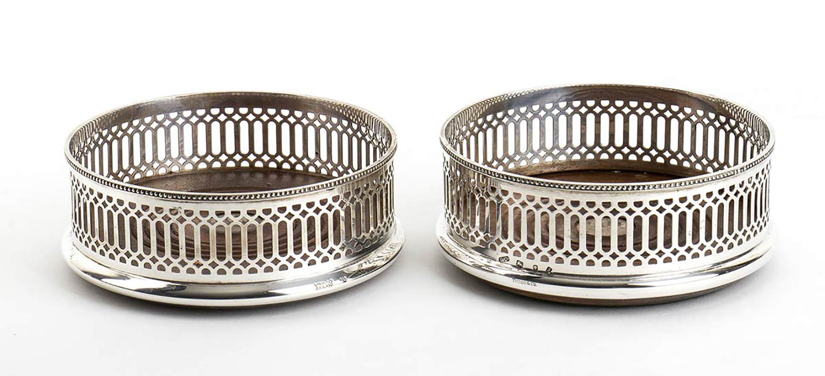 Pair of English sterling silver ... 