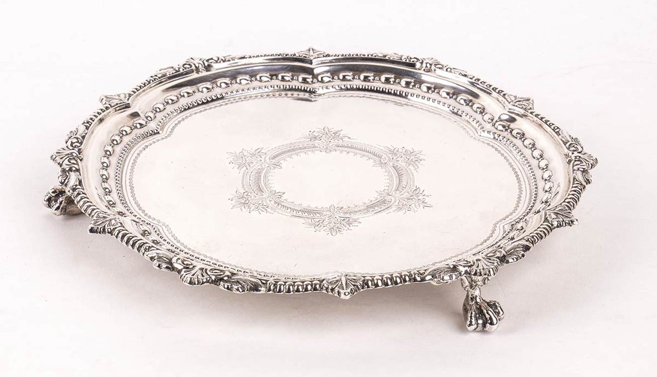 English sterling silver salver - ... 
