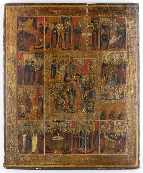 Russian icon of the Twelve Great ... 