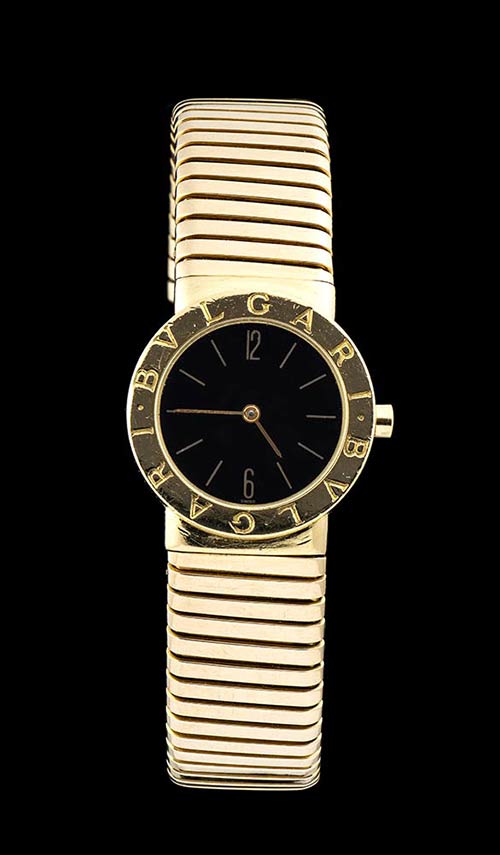 BULGARI Tubogas, gold wristwatch ; ... 