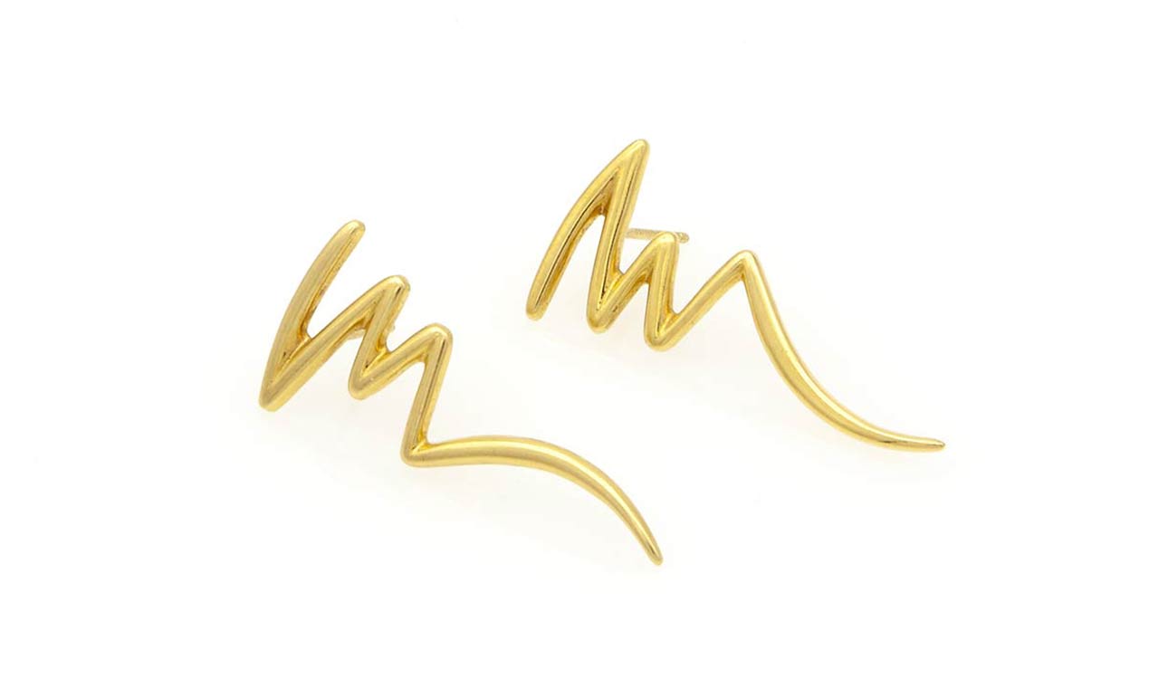 Gold earrings, manifacture Tiffany ... 