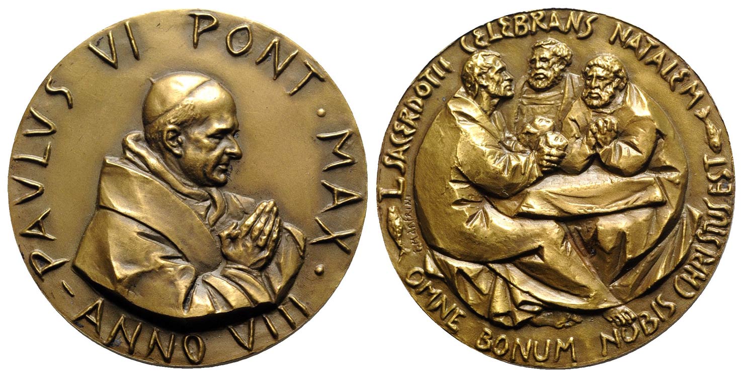 Pope PAUL VI, AE Medal Anno X ... 