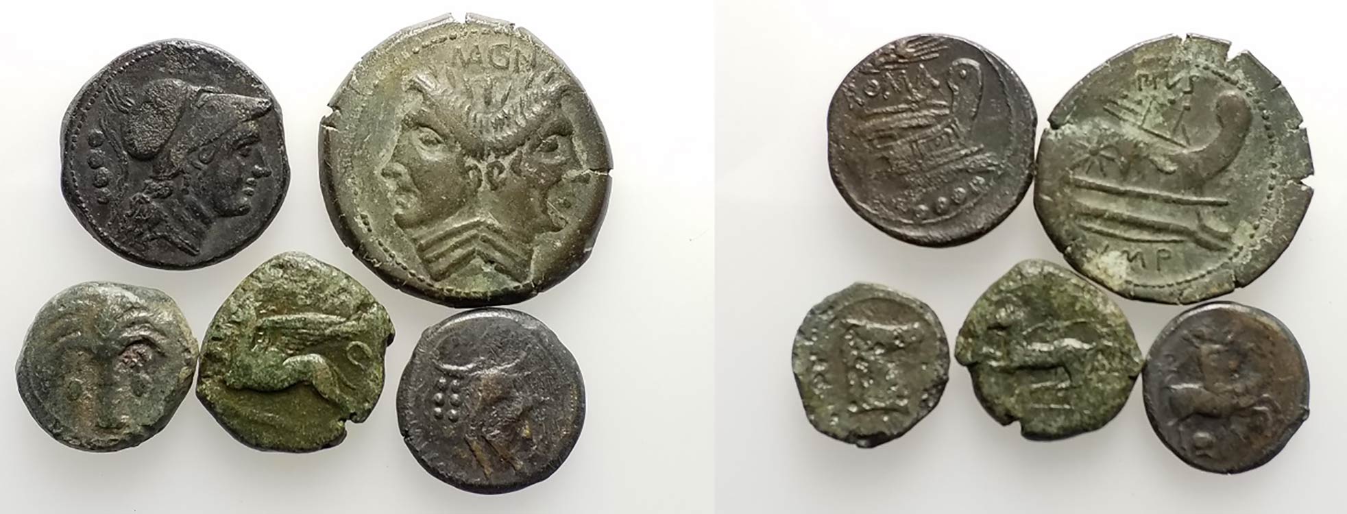 Mixed lot of 5 Æ coins, including ... 