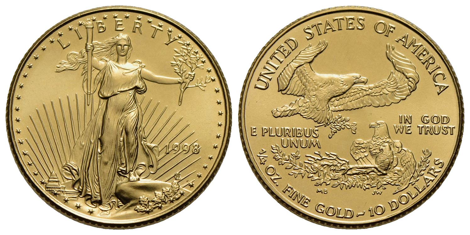 U.S.A. - 10 Dollari - 1998 - 1/4 ... 
