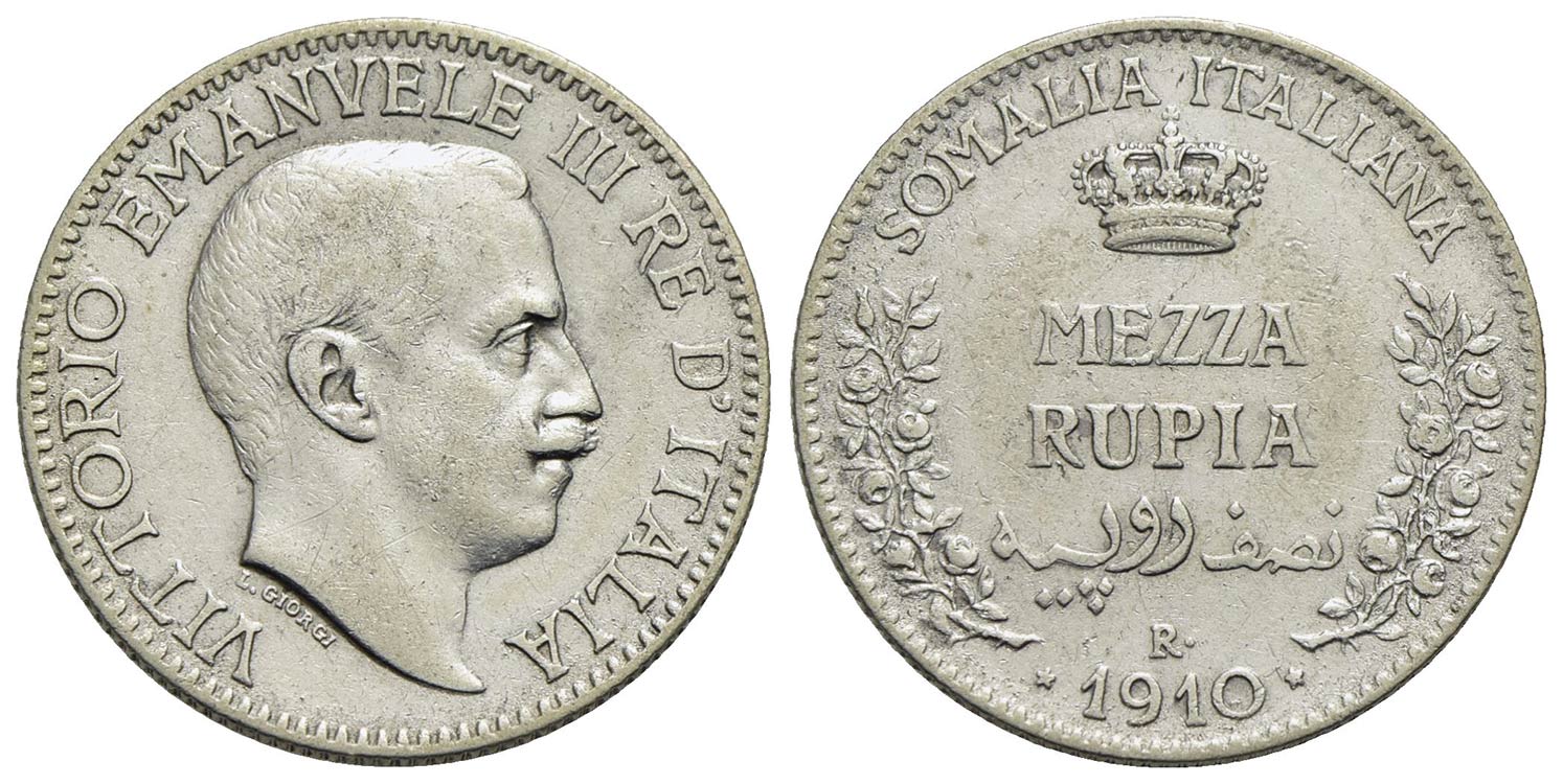Somalia - Mezza Rupia - 1910 - AG ... 