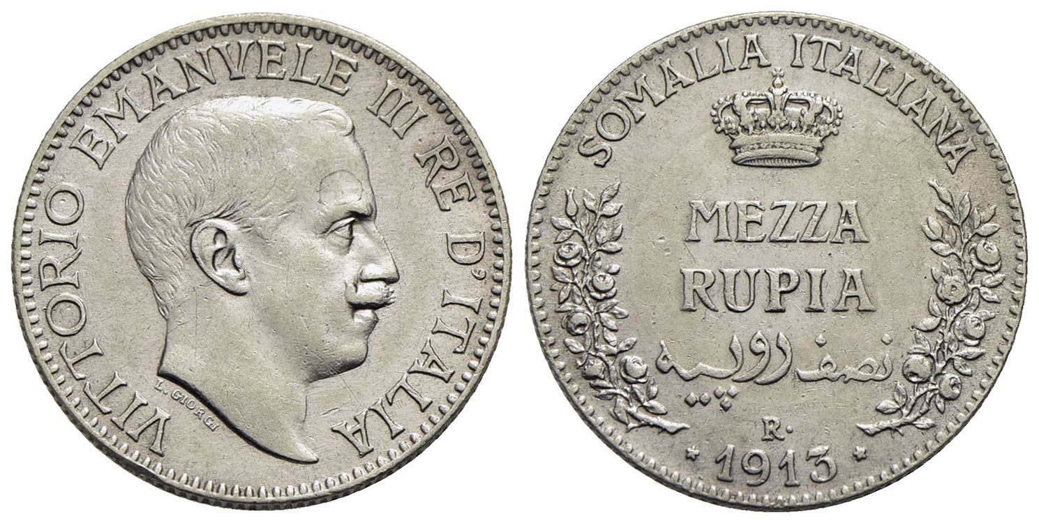 Somalia - Mezza Rupia - 1913 - AG ... 
