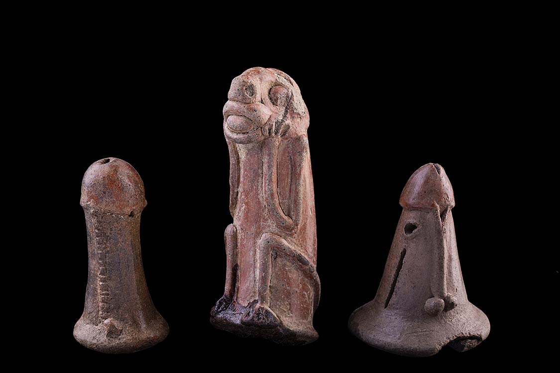COLLECTION OF 3 PRECOLUMBIAN PENIS ... 