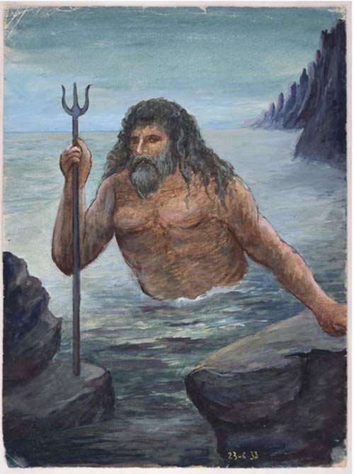Poseidon is an original painting ... 