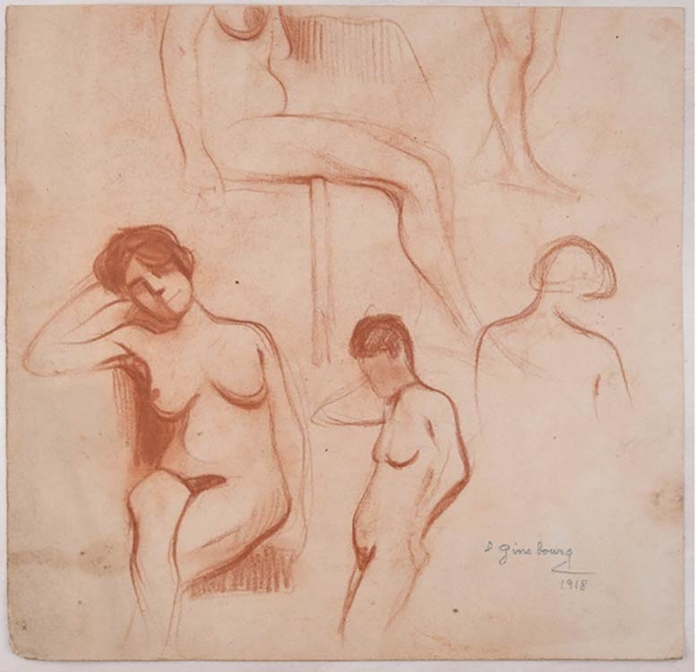 Studies for a Female Standing Nude ... 
