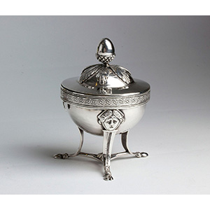 Antique solid silver Covered Sugar ... 