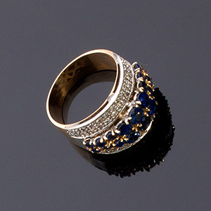GOLD AND SILVER DIAMOND BLUE ... 