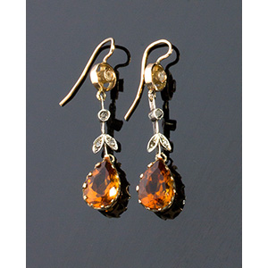 14K GOLD AND SILVER CITRINE ... 