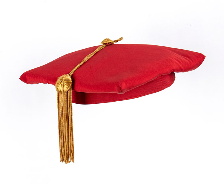 Hat  for Graduating In red fabric, ... 