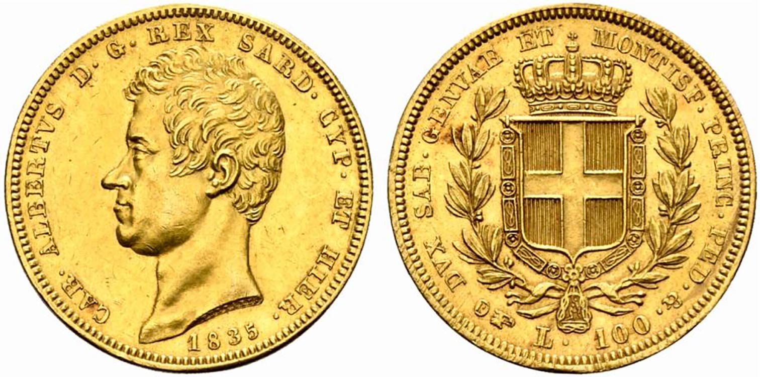 Carlo Alberto (1831-1849) 100 lire ... 