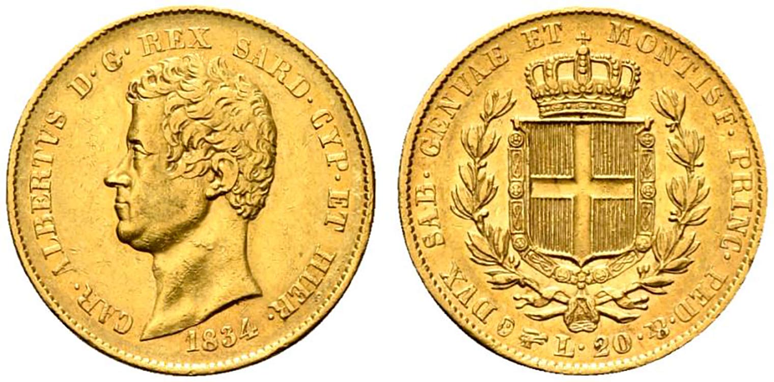 Carlo Alberto (1831-1849) 20 lire ... 