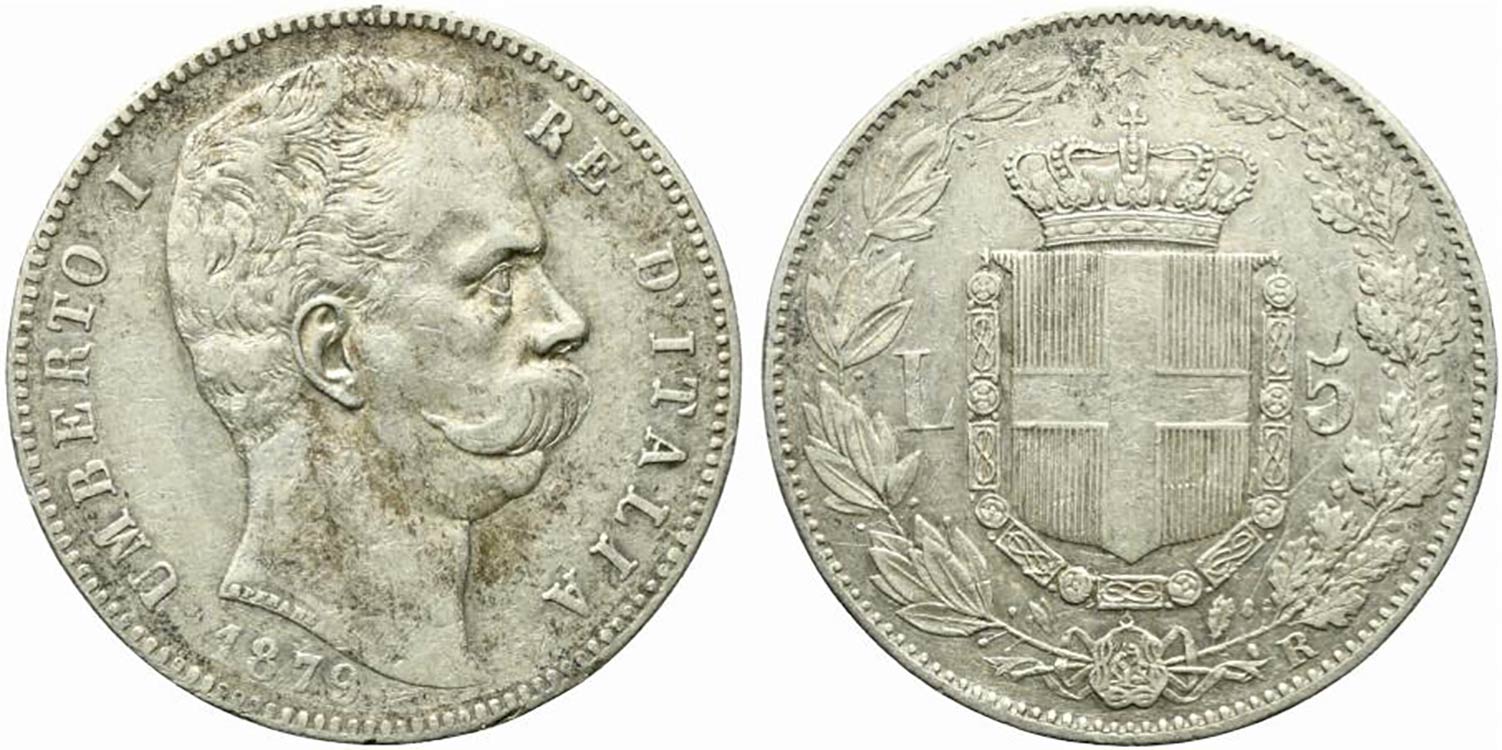 Umberto I (1878-1900) 5 lire 1879 ... 