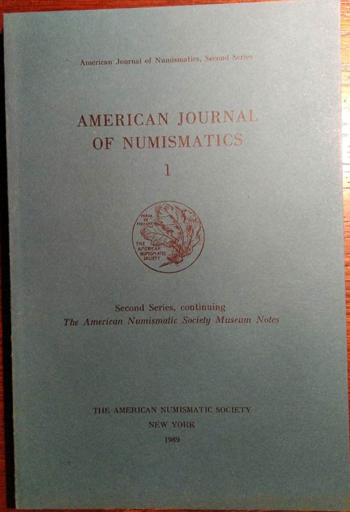 AMERICAN JOURNAL OF NUMISMATICS. ... 