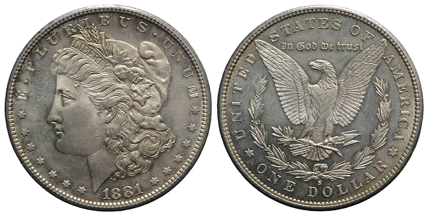 USA. AR One Dollar 1881 Morgan, ... 