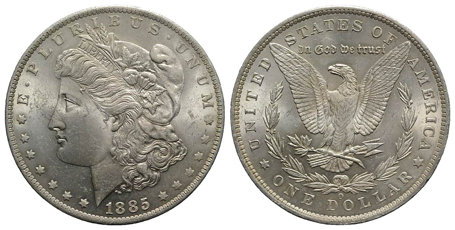 USA. AR One Dollar 1885 Morgan, ... 