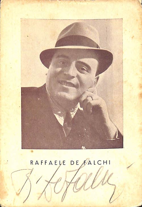 Raffaele De Falchi Autographed ... 
