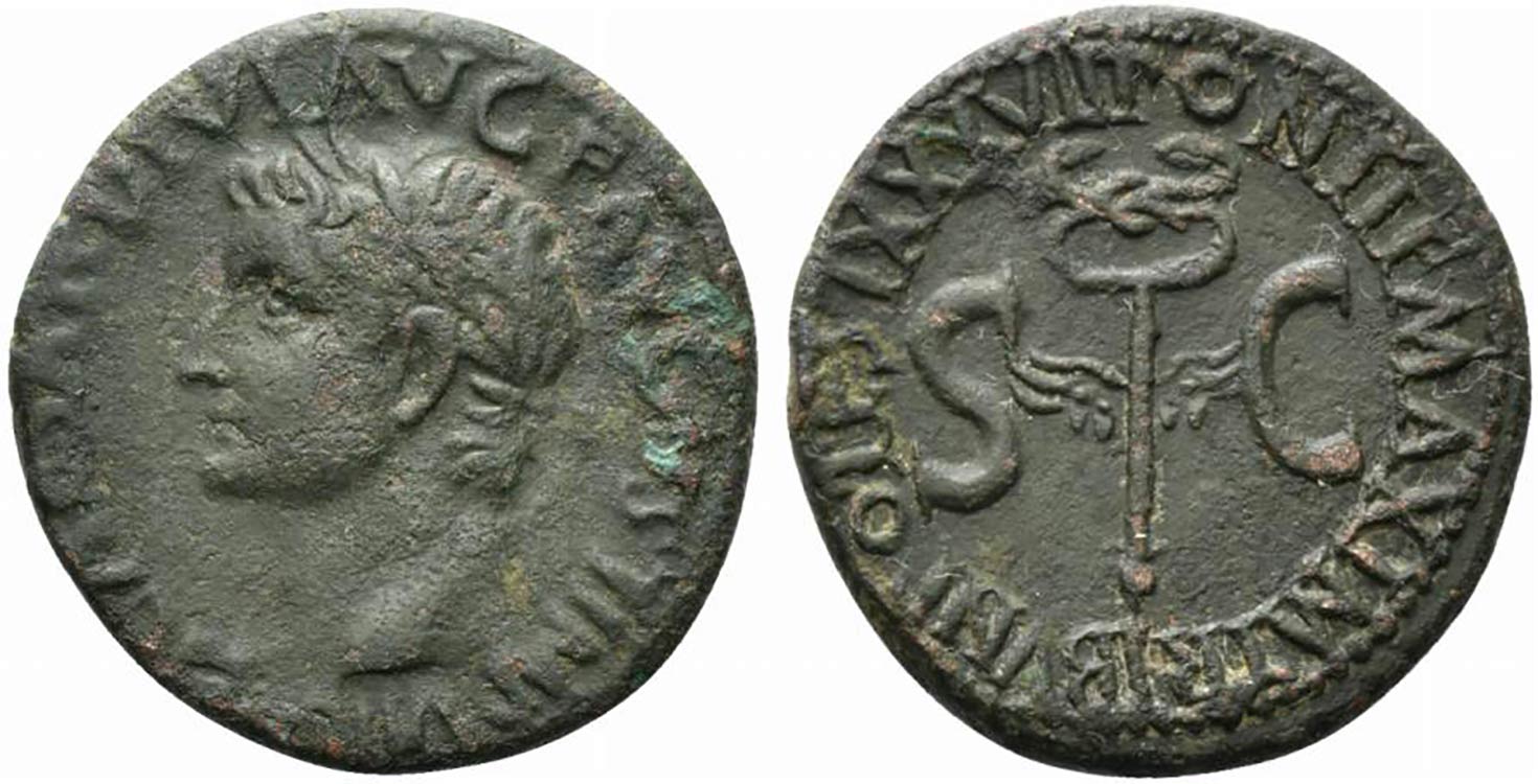 Tiberius (14-37). Æ As (26mm, ... 