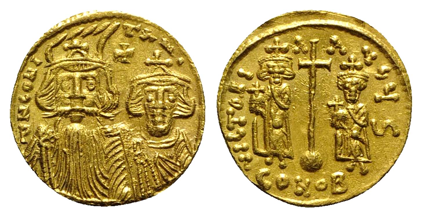 Constans II with Constantine IV, ... 