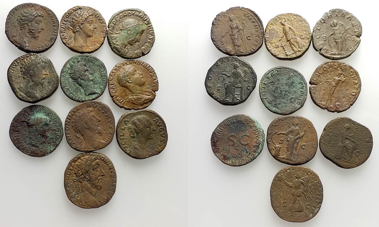 Lot of 10 Roman Imperial Æ coins, ... 