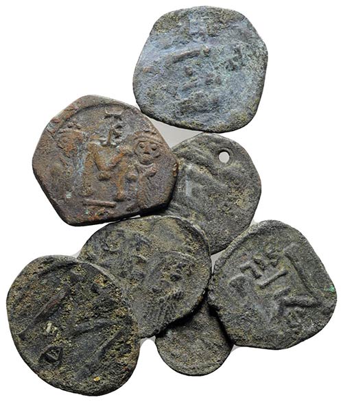 Lot of 7 Byzantine Æ coins (one ... 