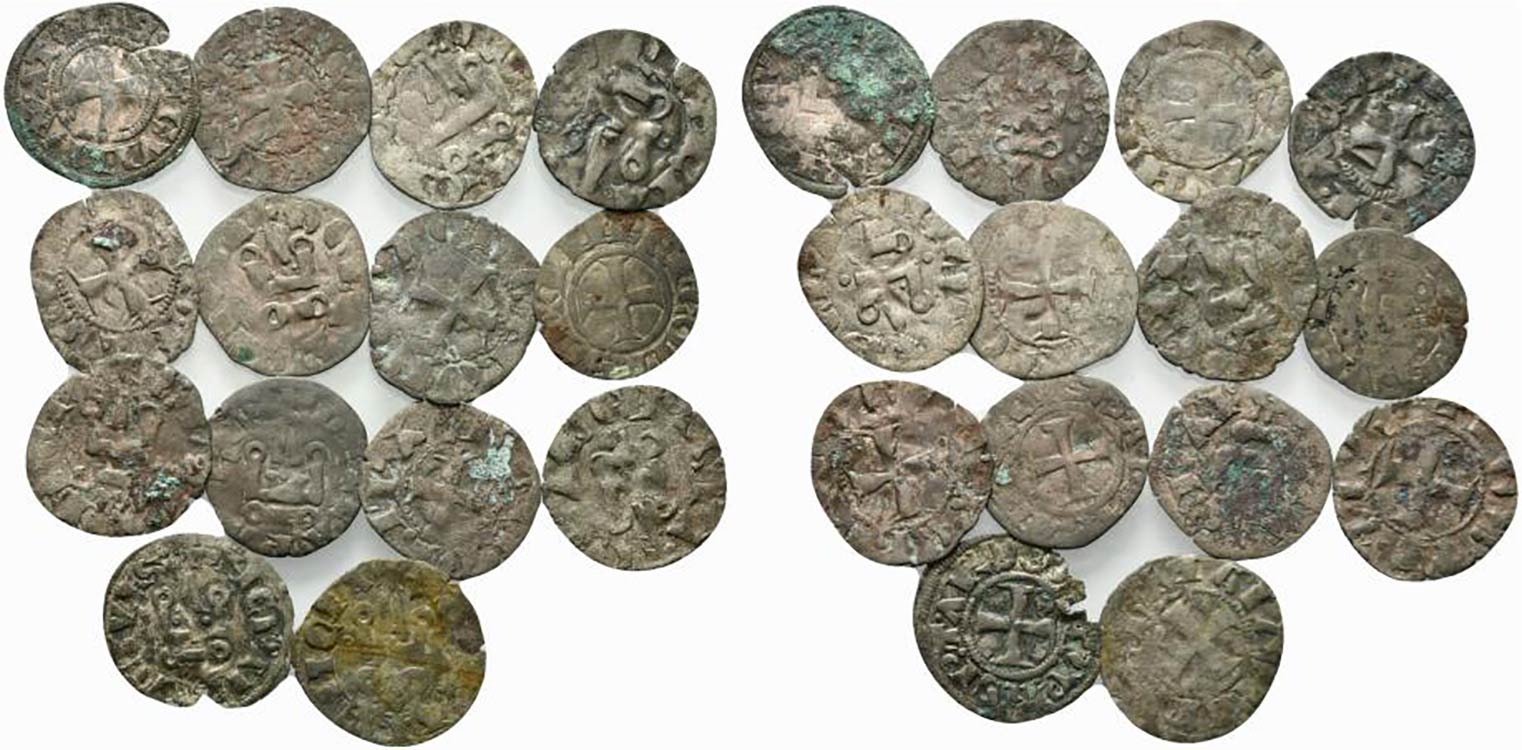 Lot of 14 Crusaders BI coins, to ... 