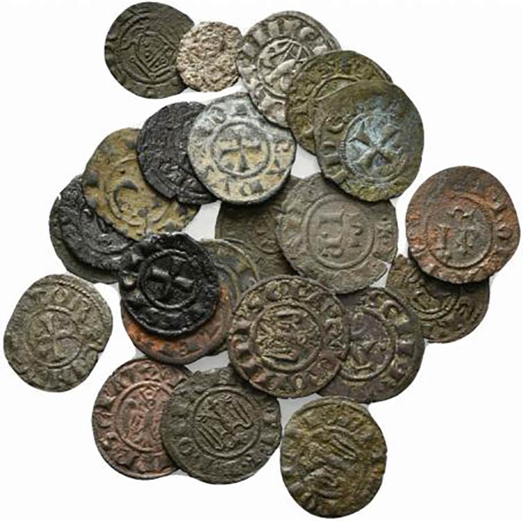 Lot of 23 Medieval BI coins, to be ... 