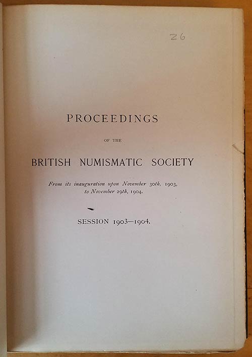 British Numismatic Journal and ... 
