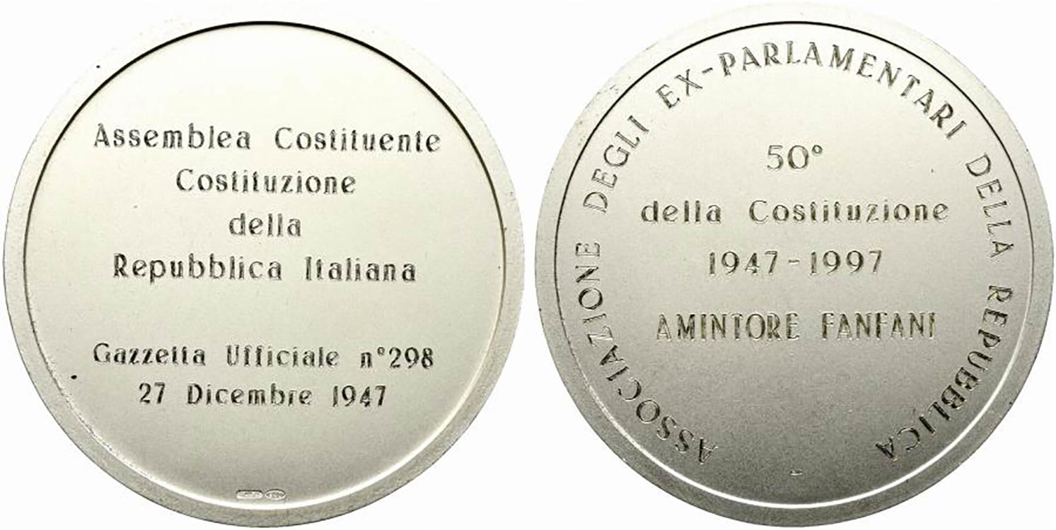 REPUBBLICA ITALIANA. Medaglia 1997 ... 