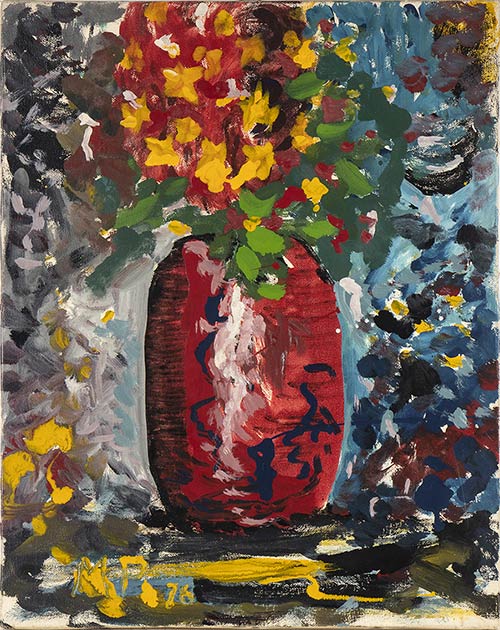 M. P. (XX Century)Vase of flowers, ... 
