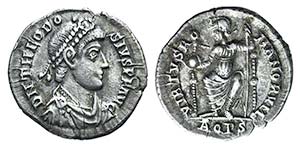 Theodosius I (379-395). AR Siliqua ... 