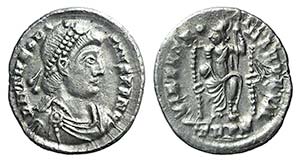 Theodosius I (379-395). AR Siliqua ... 