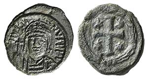 Justin II (565-578). Æ 10 Nummi ... 