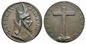 Papal, San Liberio (352-366). Æ ... 