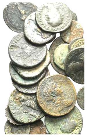 Lot of 27 mixed Æ coins, ... 
