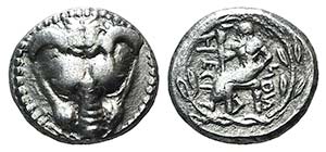 Bruttium, Rhegion, c. 450-445 BC. ... 
