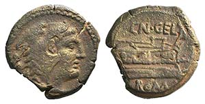 Cn. Gellius, Rome, 138 BC. Æ ... 