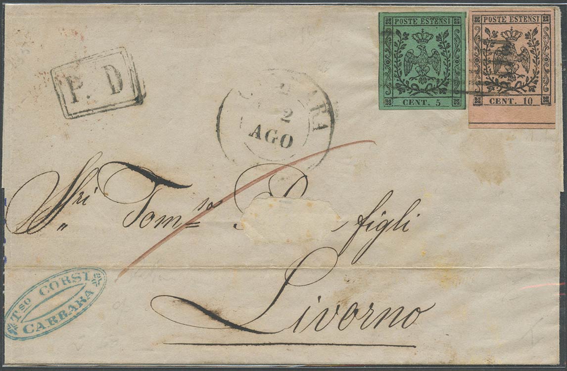 02.07.1855, lettera da Carrara per ... 