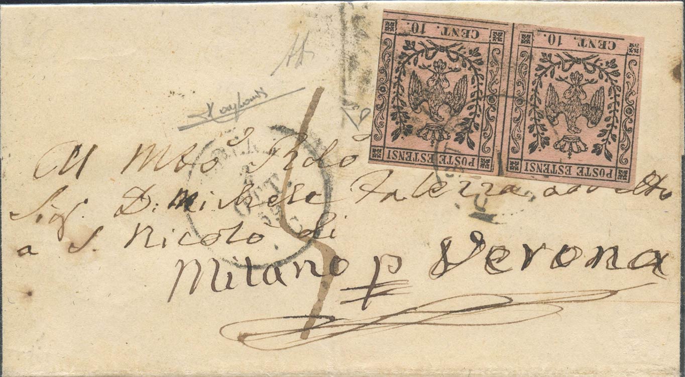 02.10.1859, Lettera da Modena per ... 