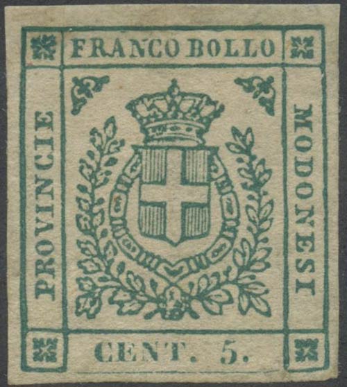 1859, 5c. N.12a Verde Smeraldo ... 