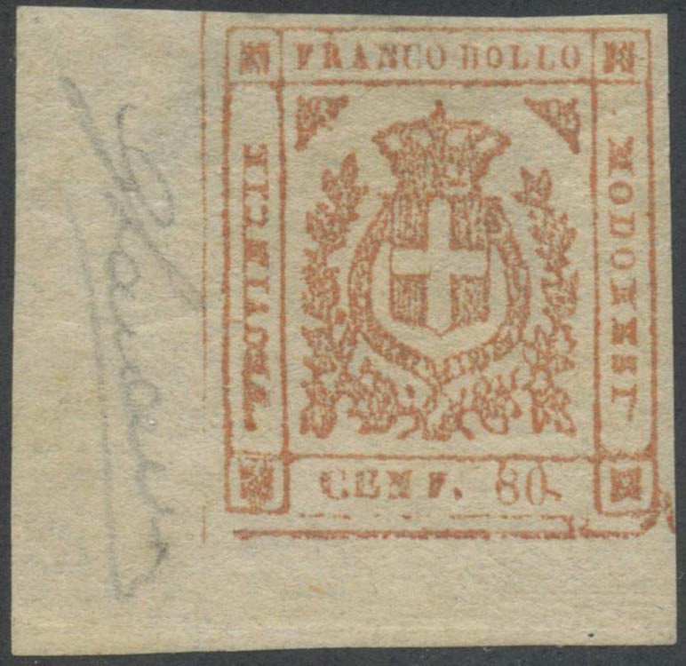 1859, 80c. N.18 Bistro Arancio ... 