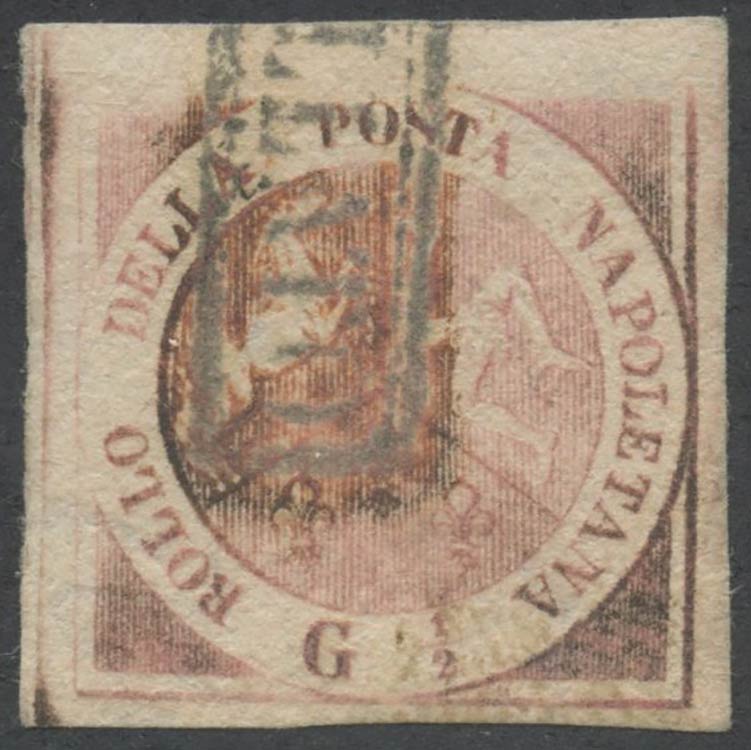 1858, 1/2gr. N.1a Rosa Lilalceo, ... 