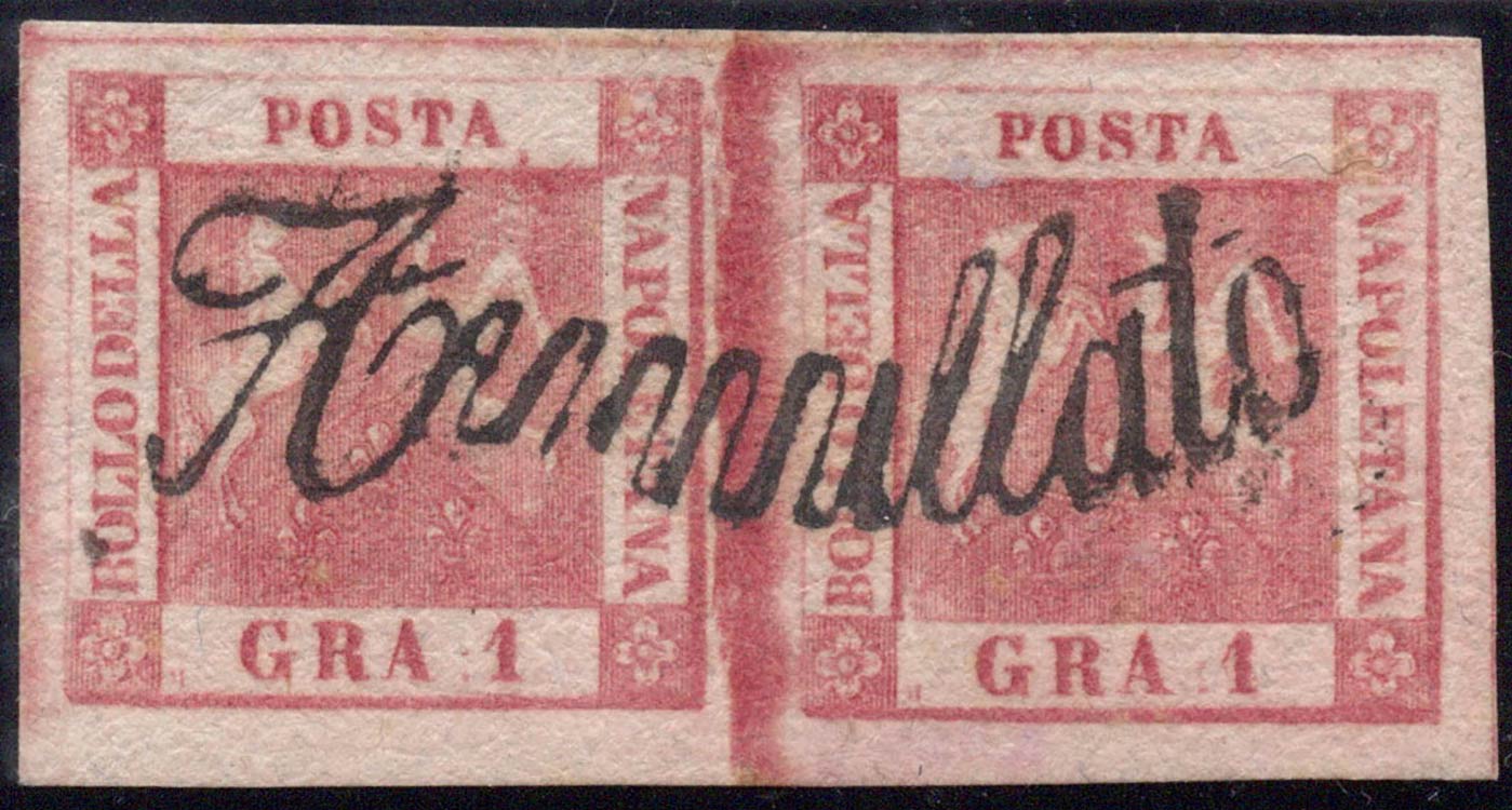 1858, N.4b Carminio Vivo annullato ... 
