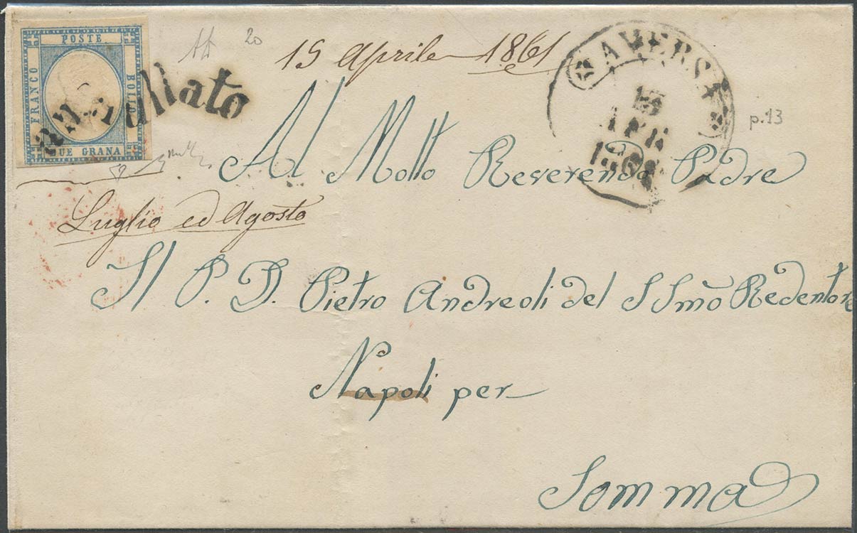 15.04.1861, Lettera da Aversa per ... 