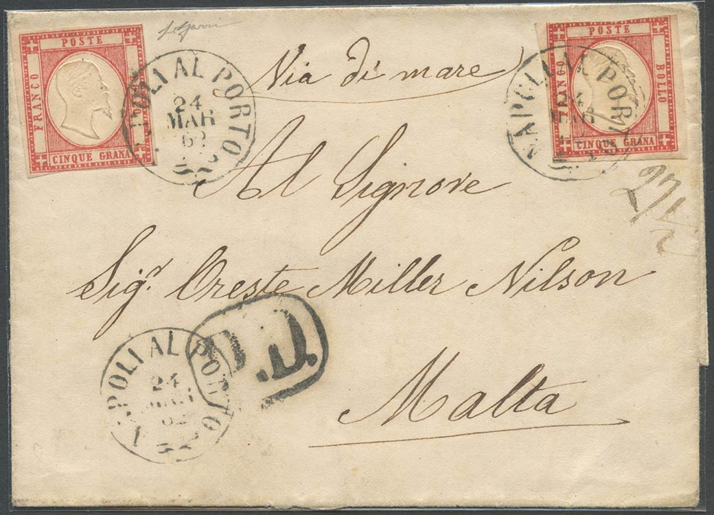 24.03.1862, Lettera da Napoli per ... 