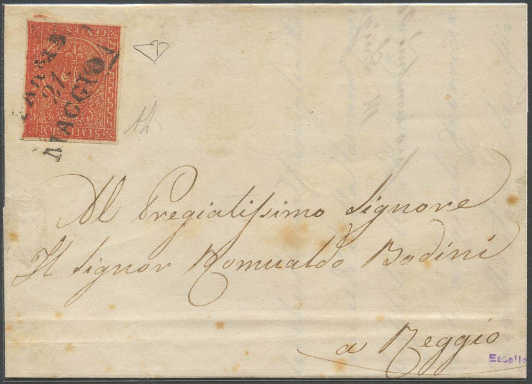 21.05.1854, lettera da Parma per ... 